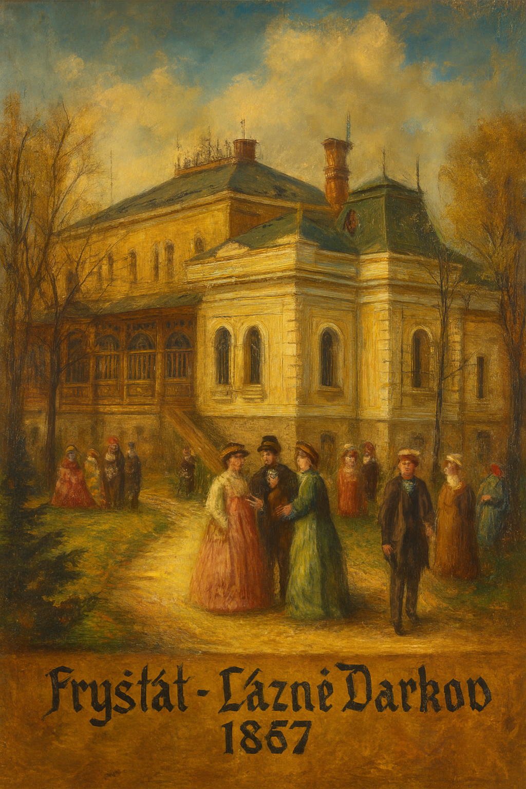 1867 - Jiří IV. Bees zakládá ve Fryštátě Lázně Darkov a Fryštát se stává věhlasným lázeňským městem. Symbolem lázní se stala darkovská dívka Olga