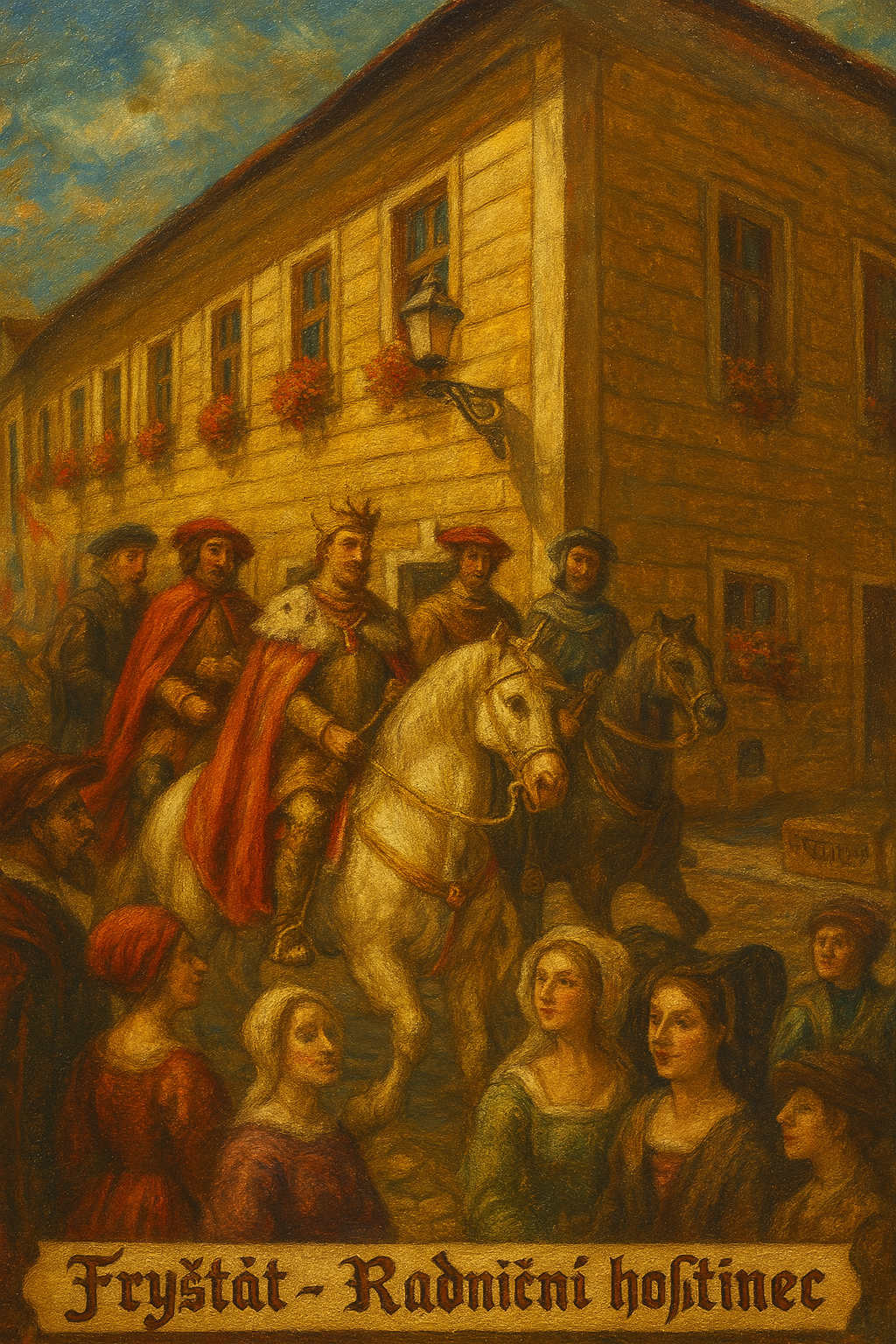 Král Jindřich III. přijíždí do hostince