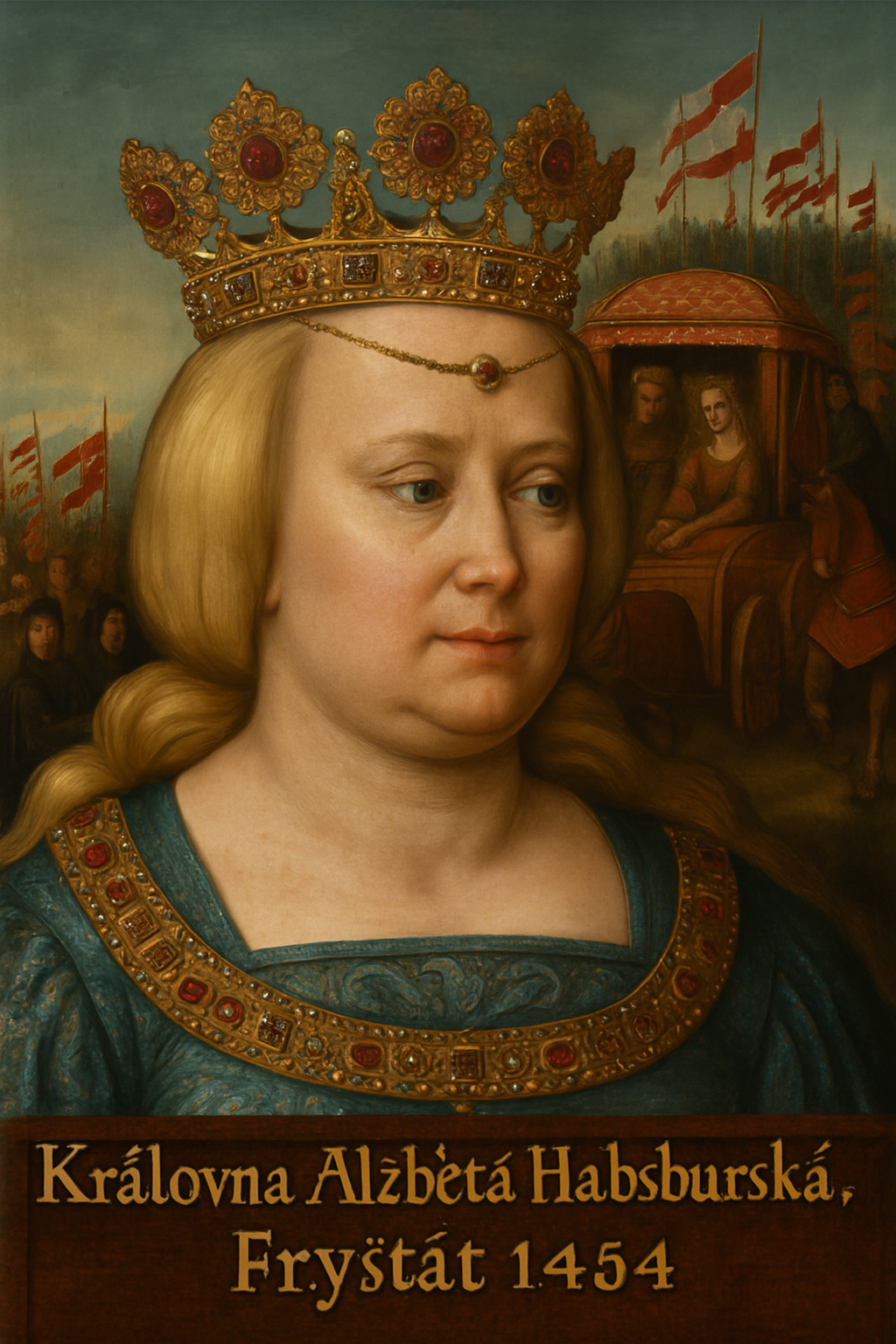 1454 - Svatební průvod královny Alžběty Habsburské nocuje ve Fryštátě