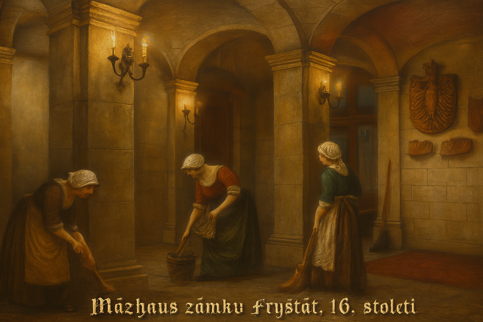 Služebnictvo se na zámku nezastavilo. Chodilo spát poslední a vstávalo jako první