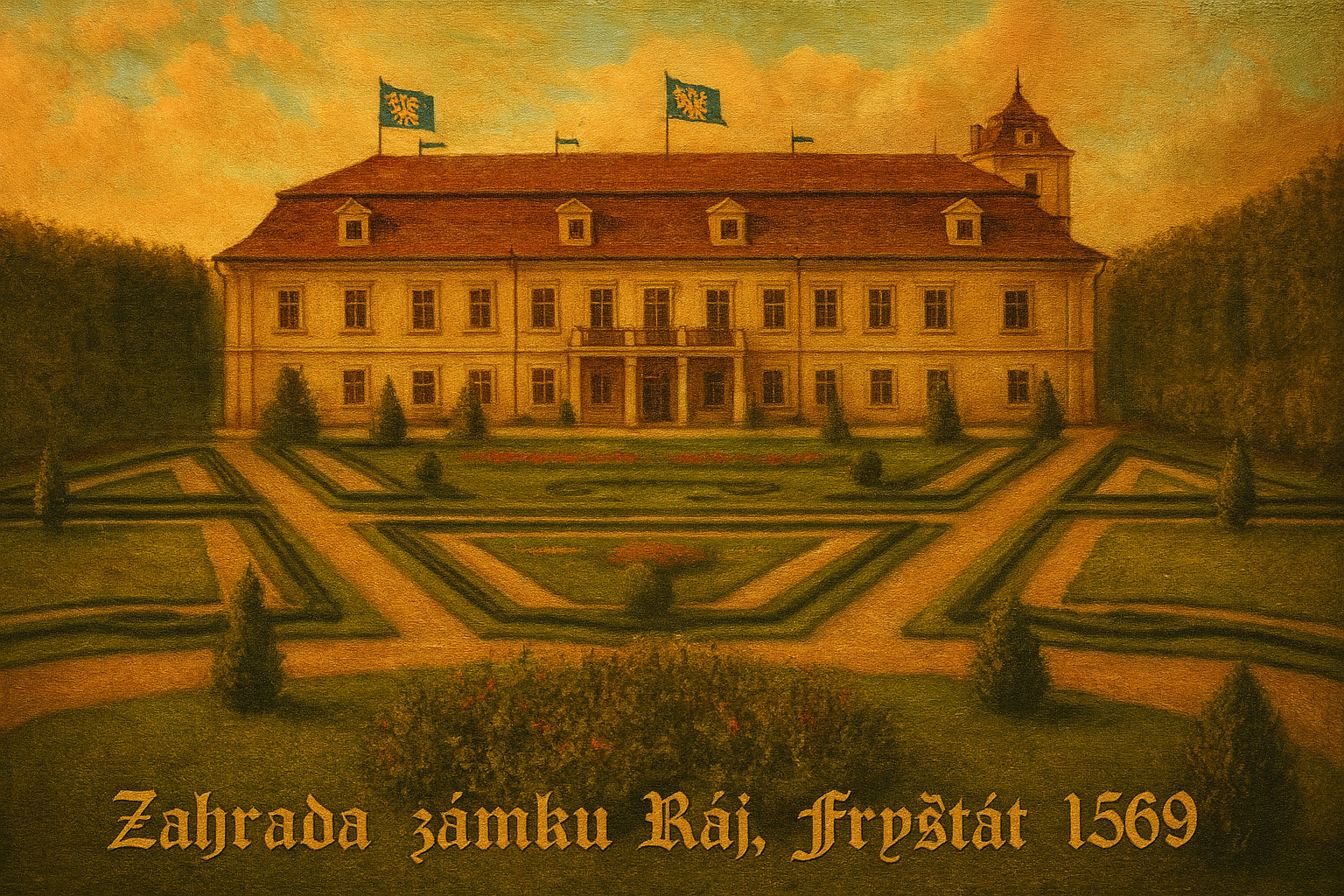 Zámek už není, ale park dnes slouží nemocnici V Ráji