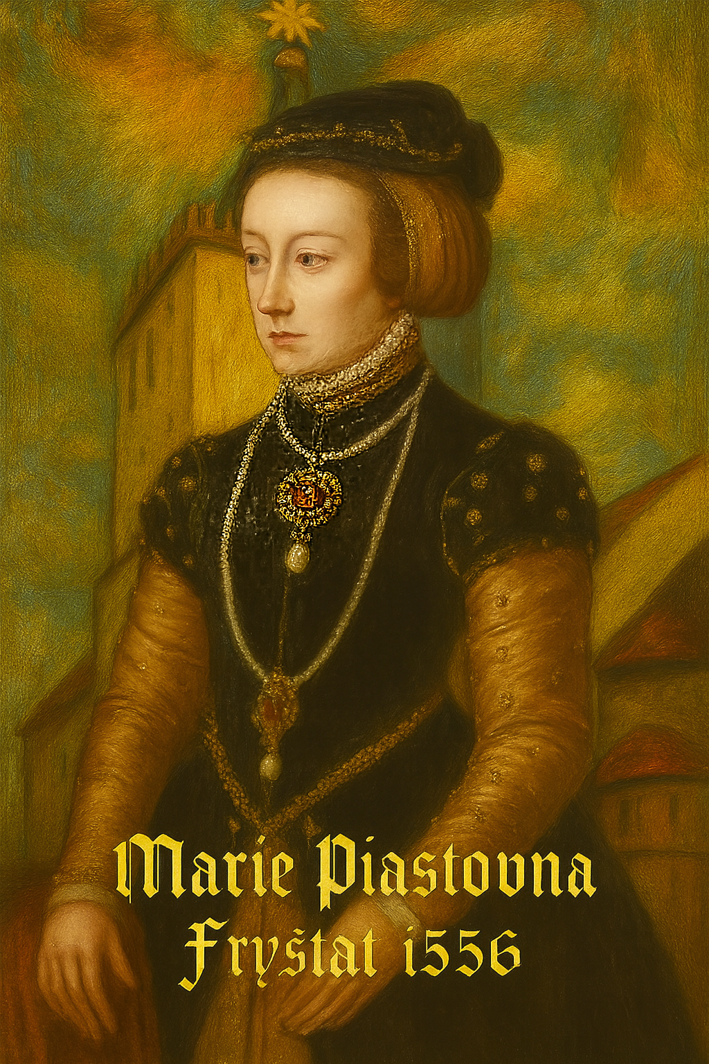 1556 - Kněžna Marie zůstává ve Fryštátě až do své smrti v roce 1566, aby unikla týrání ze strany svého muže, knížete Václava III. Adama. Je spojována s pověstí O Fryštátském zvonu