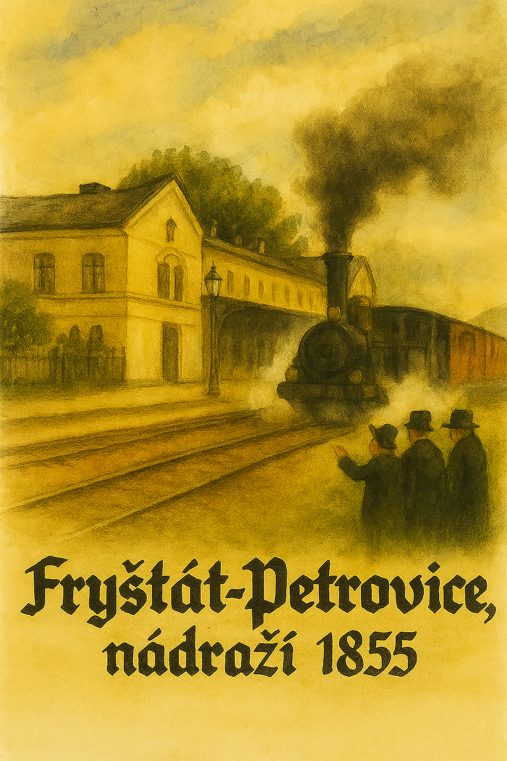 1855 - do Fryštátu, na Petrovické nádraží KFNB, přijíždí první vlak