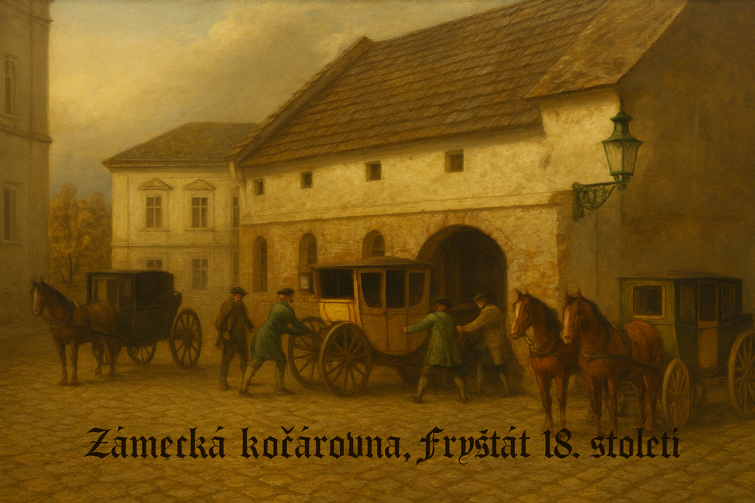 Wozownia zamkowa, niczym garaż z XVIII wieku, dziś stoi pusta, ale zachowana