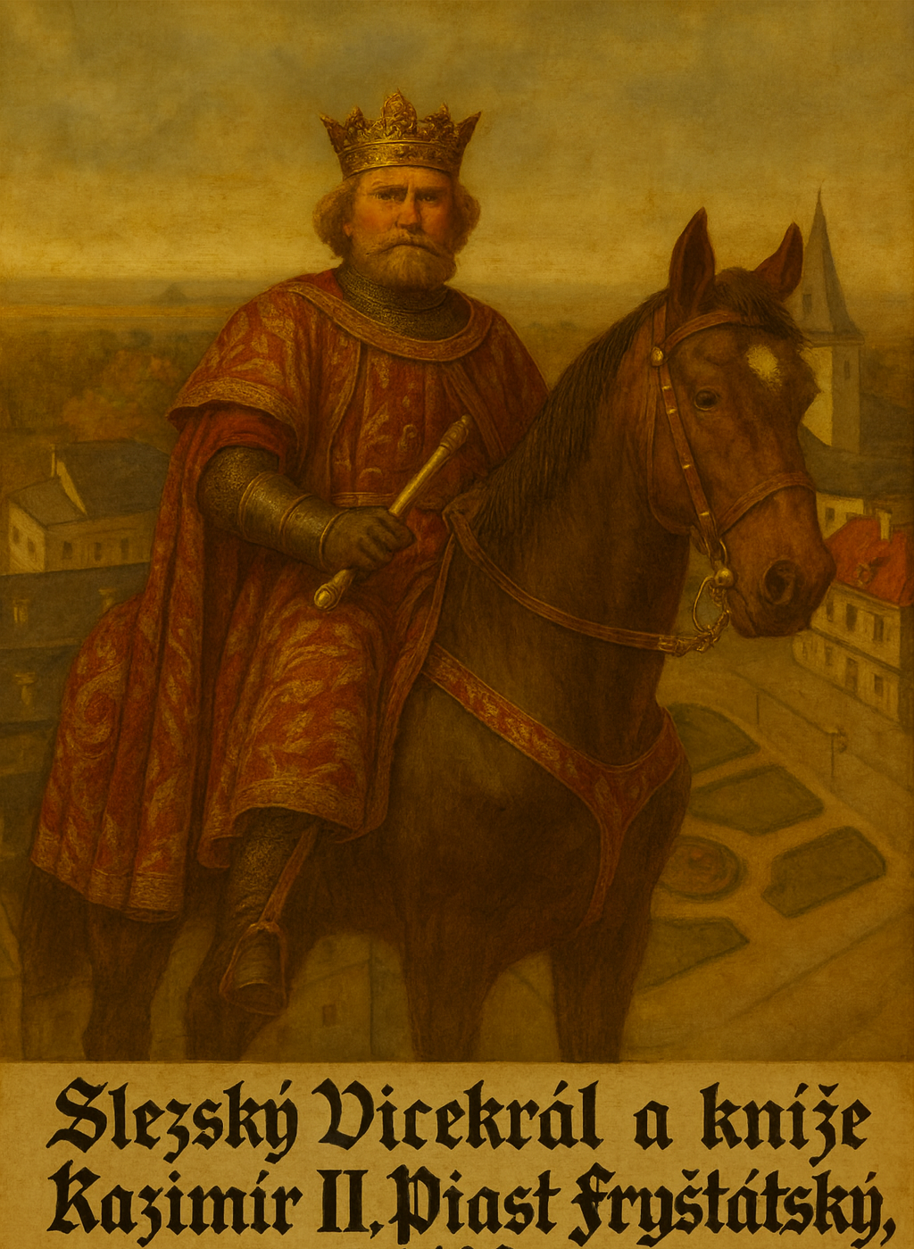 Viceroy of Silesia, Duke of Upper Silesia and Prince of Fryštát, Casimir II Piast (1449 - 1528). With a reign of 63 to 68 years, he ranks among the world's longest-reigning monarchs
