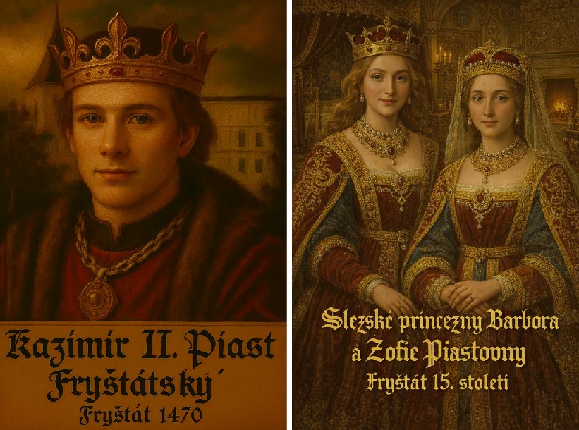 Princ Kazimír a princezny Barbora a Žofie, Piastovci z Fryštátu
