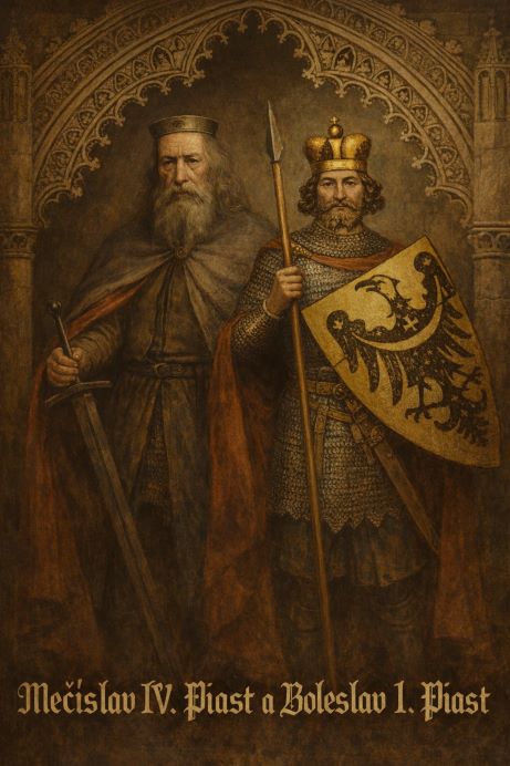 Slezští bratři Mečislav Piast II. a Boleslav I. Lehnický