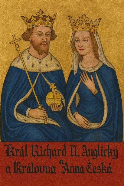 Richard II. Anglický s chotí Annou Českou