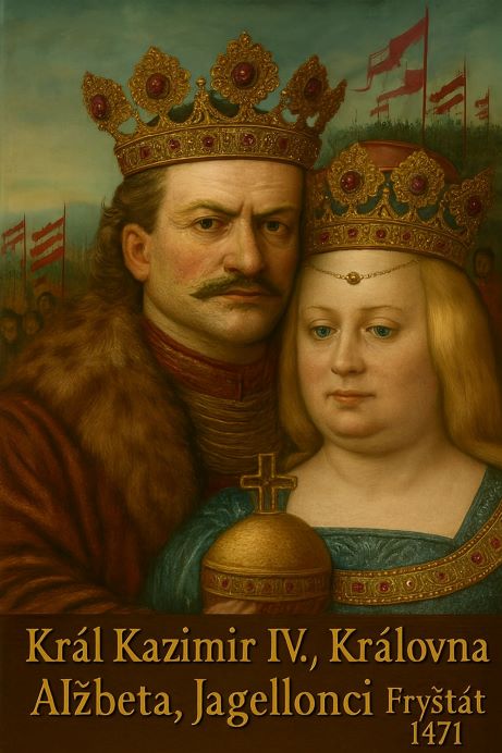 Kazimír IV. Jagellonský s chotí Alžbětou Rakouskou