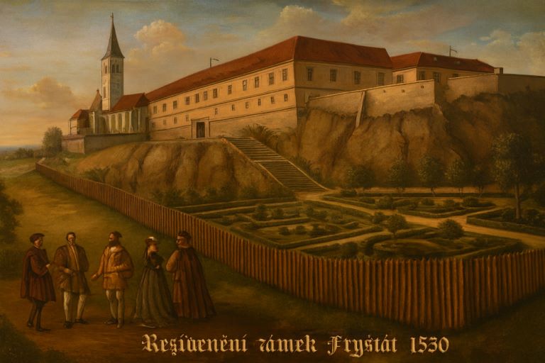 Renesanční podoba gotického Loveckého zámku Fryštát pochází z Kazimírovy přestavby prováděné v letech 1511 - 1514. Bílá věž byla dokončena roku 1530 až po jeho smrti