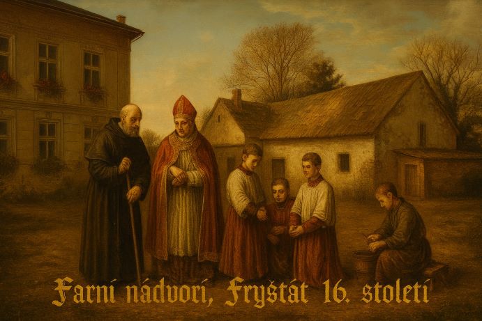 Renesanční dvůr ze 16. století je dochován dodnes