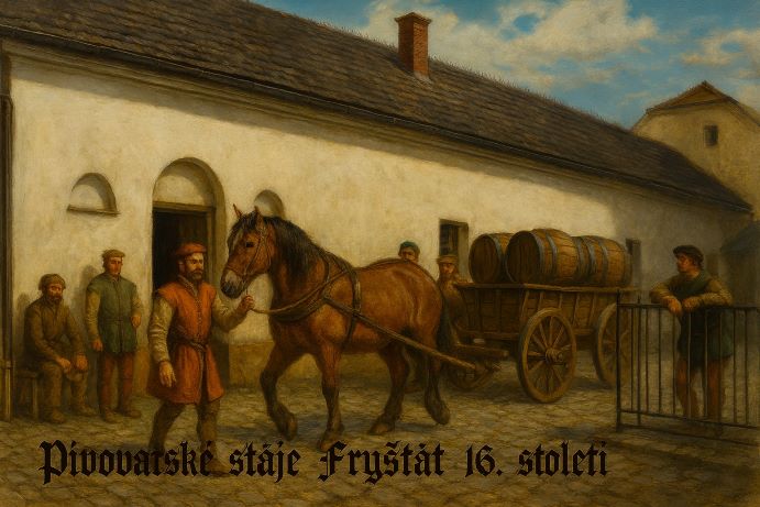 Naproti pivovaru jsou dodnes dochované stáje
