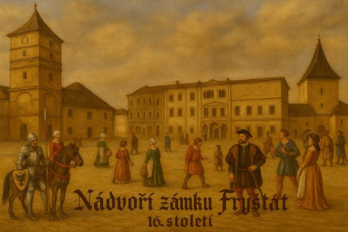 Nádvoří má dvě Piastovské věže jako své dominanty