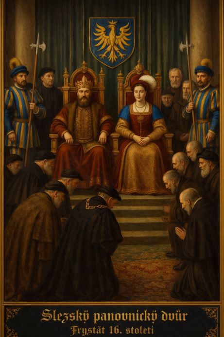 Slezský dvůr vévody Fridricha Kazimíra Piasta XIII. ve Fryštátě 16. století