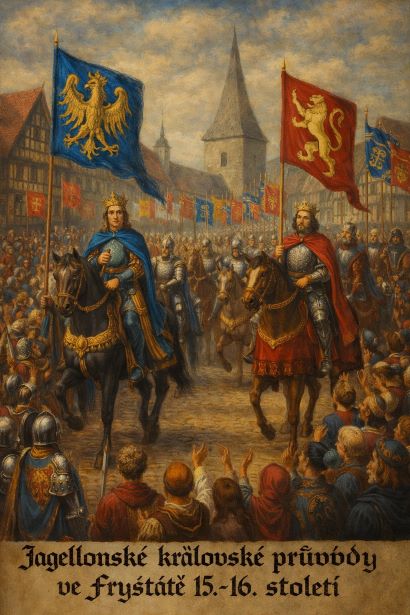 Slavné jagellonské královské průvody nocovali ve Fryštátě, jako tento průvod Vladislava II. Jagellonského v roce 1471